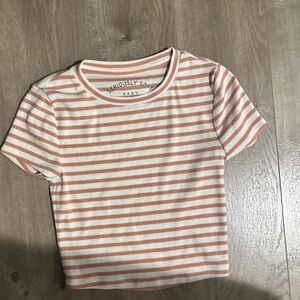 Baby Striped Orange and White T-Shirt